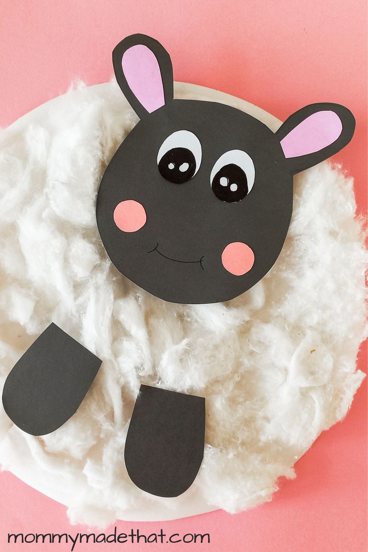 paper plate sheep (with free printable template)